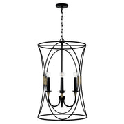 Capital Lighting - 545641KB - Four Light Foyer - Amara - Matte Black with Brass