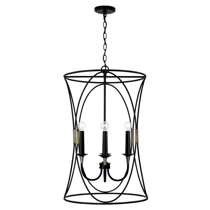 Capital Lighting - 545641KB - Four Light Foyer - Amara - Matte Black with Brass