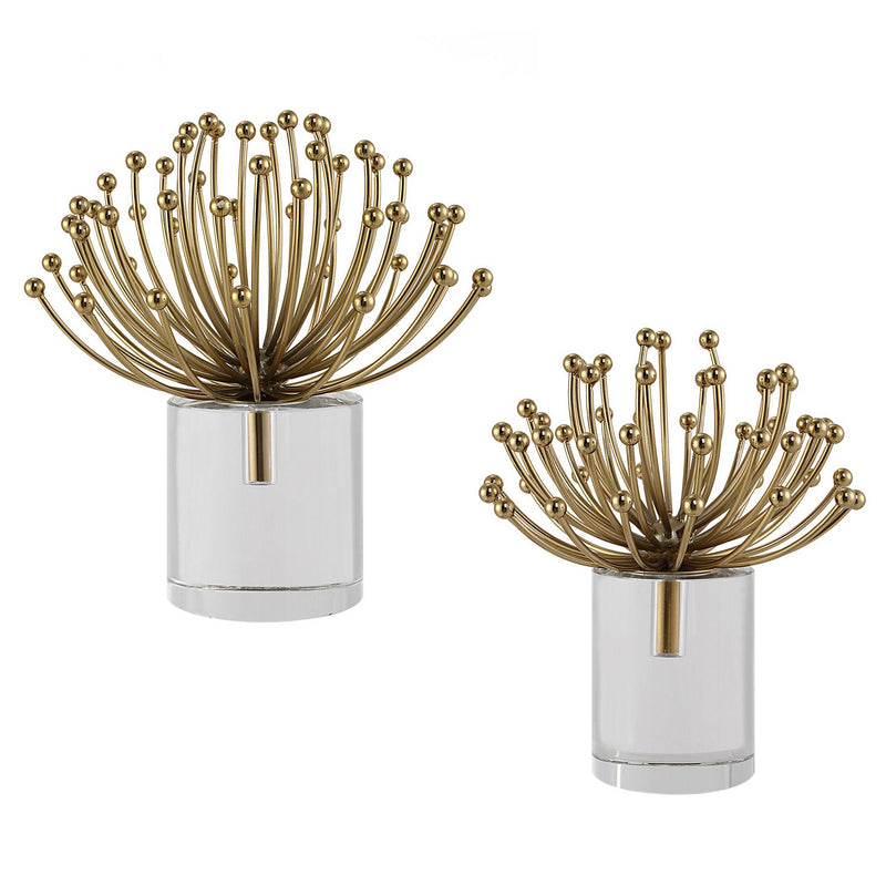 Uttermost - 17997 - Sculptures, S/2 - Aga - Brushed Gold