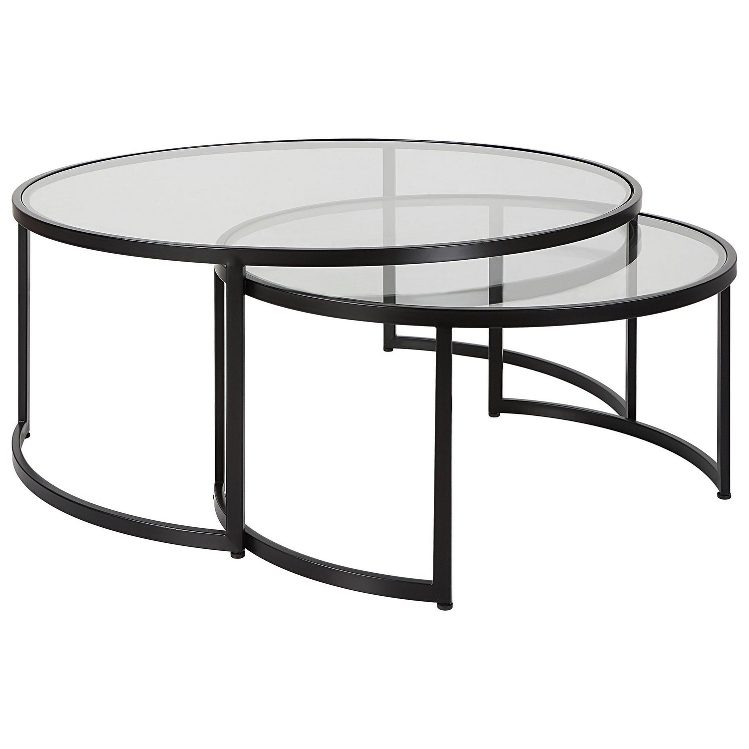 Uttermost - 25190 - Nesting Coffee Tables S/2 - Rhea - Satin Black