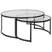 Uttermost - 25190 - Nesting Coffee Tables S/2 - Rhea - Satin Black