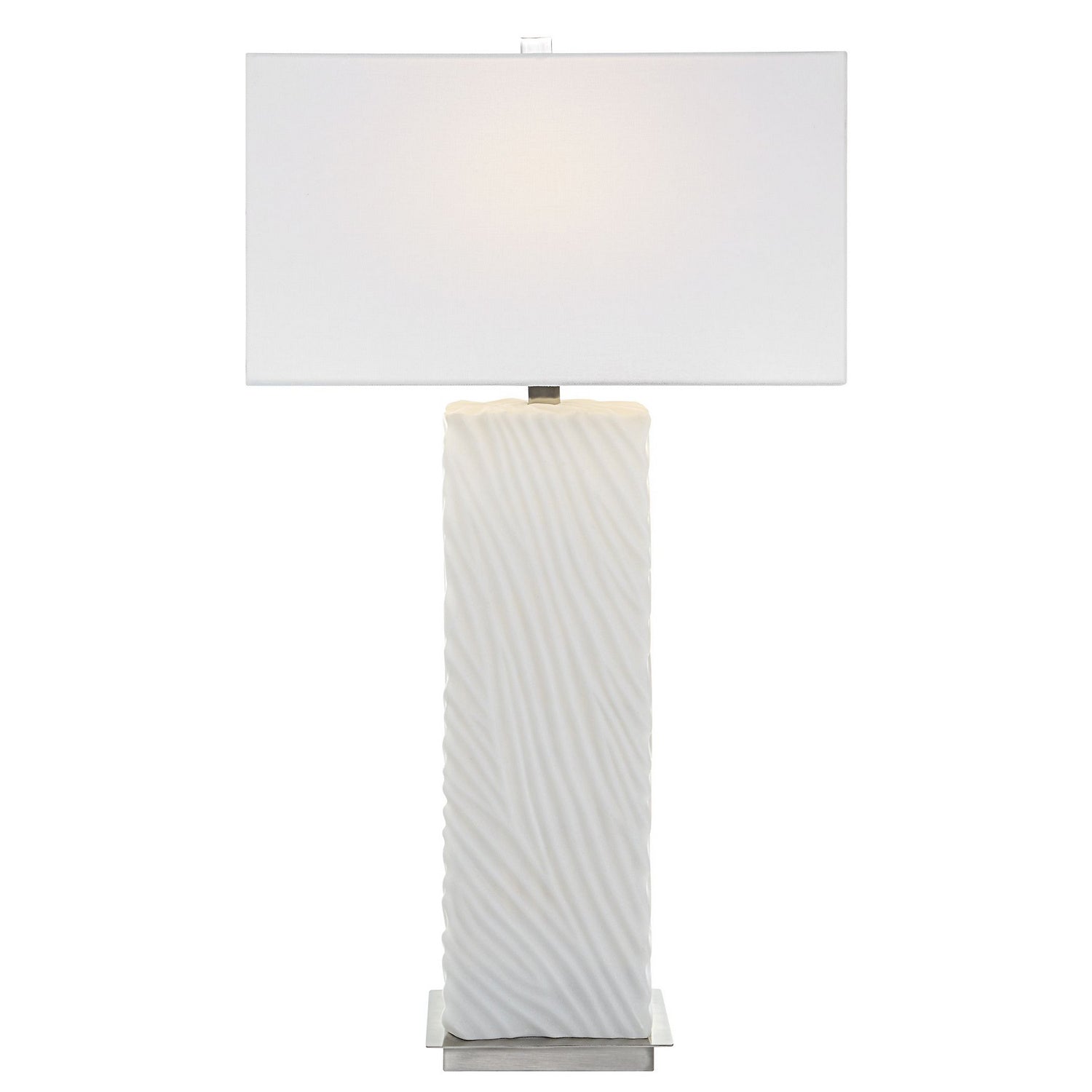 Uttermost - 30066 - One Light Table Lamp - Pillar - Brushed Nickel
