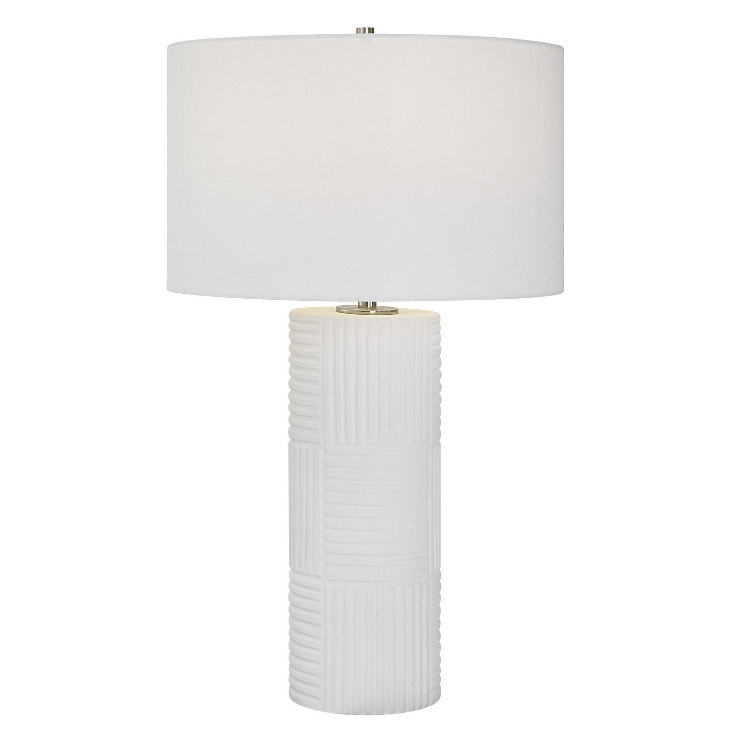 Uttermost - 30068 - One Light Table Lamp - Patchwork - Brushed Nickel