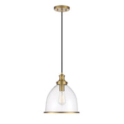 Meridian - M70119NB - One Light Pendant - Natural Brass