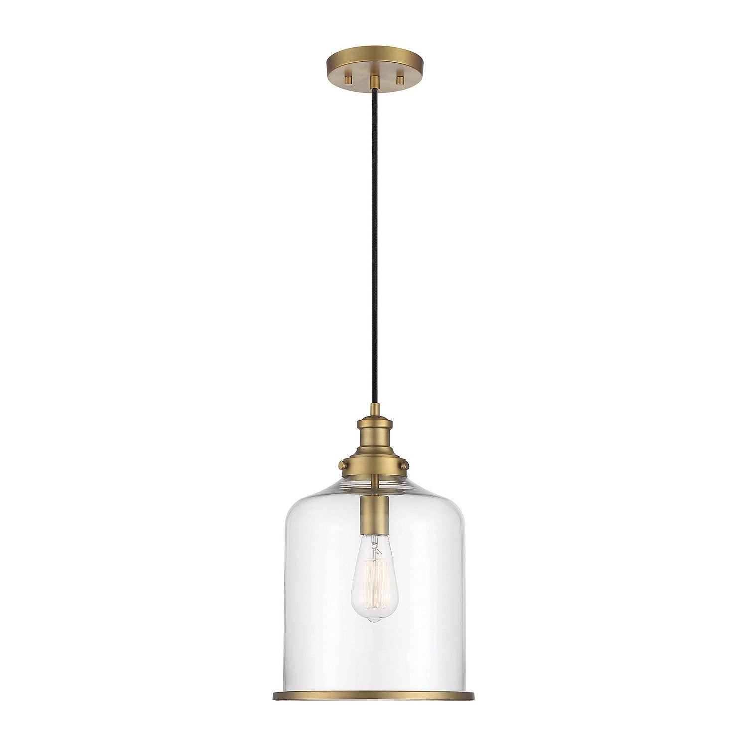 Meridian - M70120NB - One Light Pendant - Natural Brass