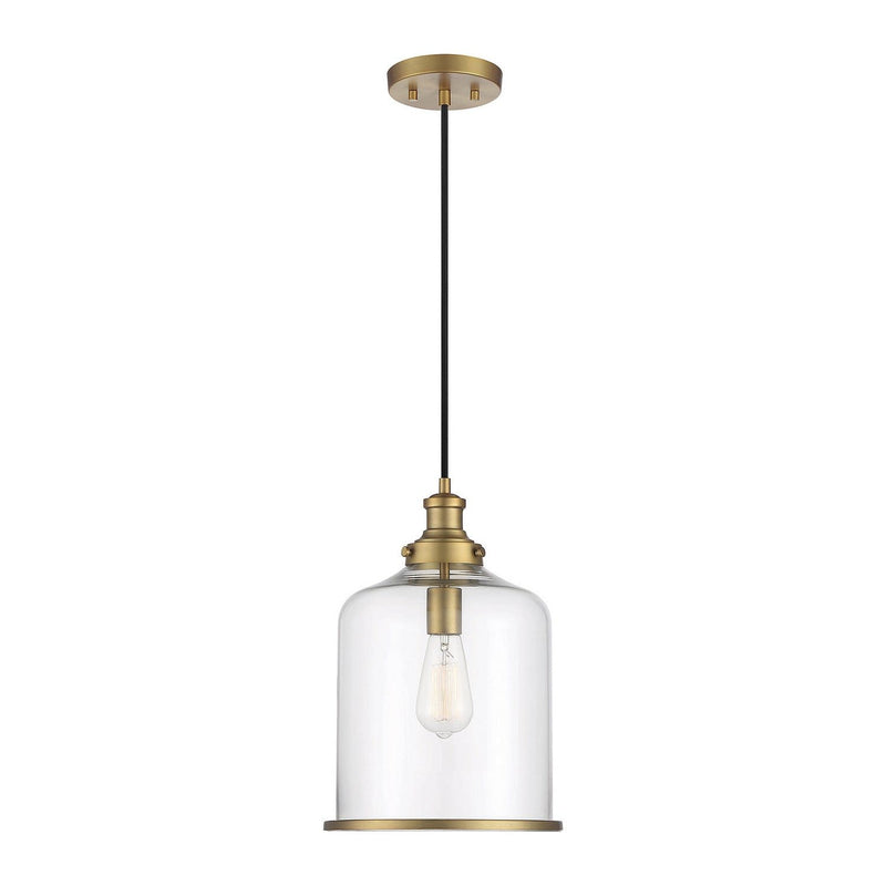 Meridian - M70120NB - One Light Pendant - Natural Brass