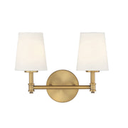 Meridian - M80050NB - Two Light Bathroom Vanity Light - Natural Brass