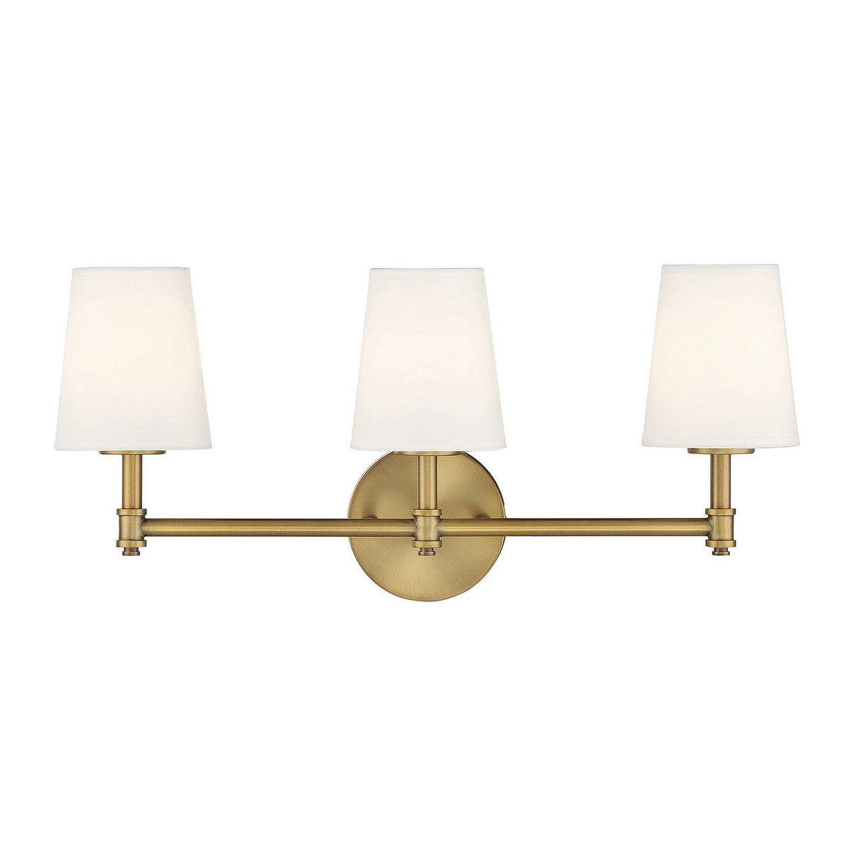 Meridian - M80051NB - Three Light Bathroom Vanity Light - Natural Brass