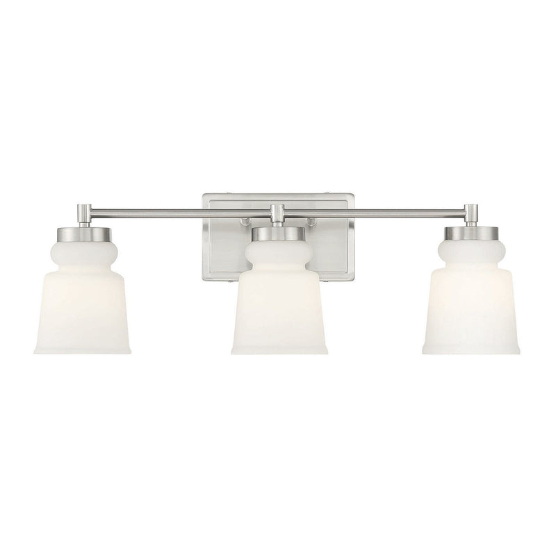 Meridian - M80058BN - Three Light Bathroom Vanity Light - Brushed Nickel