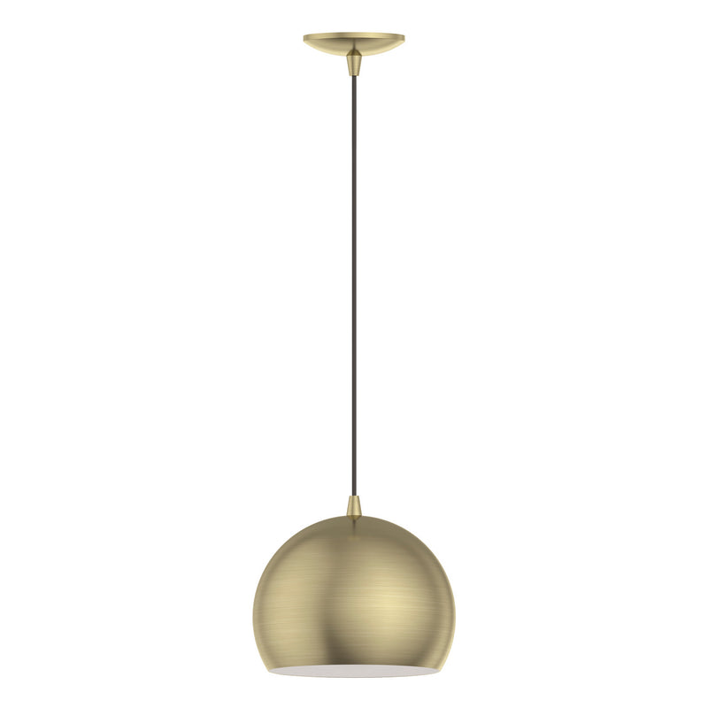 Livex Lighting - 40801-01 - One Light Pendant - Piedmont - Antique Brass