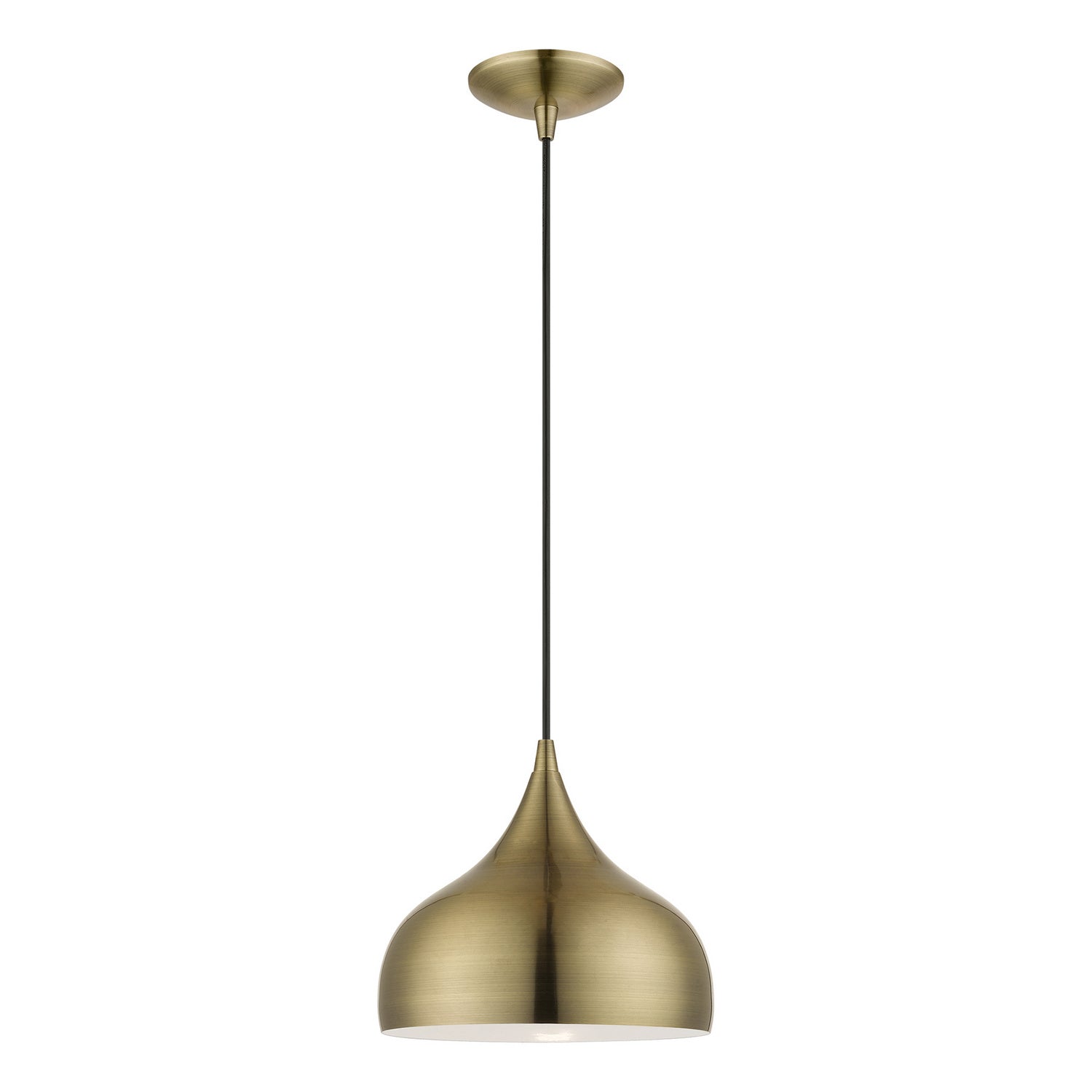 Livex Lighting - 40982-01 - One Light Pendant - Amador - Antique Brass
