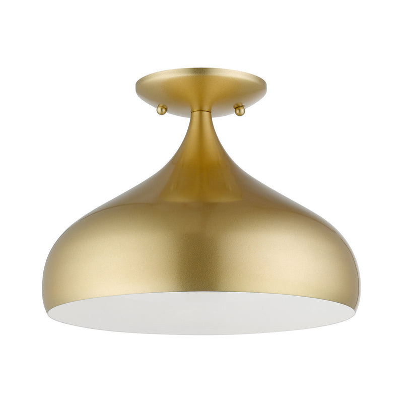 Livex Lighting - 41050-33 - One Light Semi-Flush Mount - Amador - Soft Gold