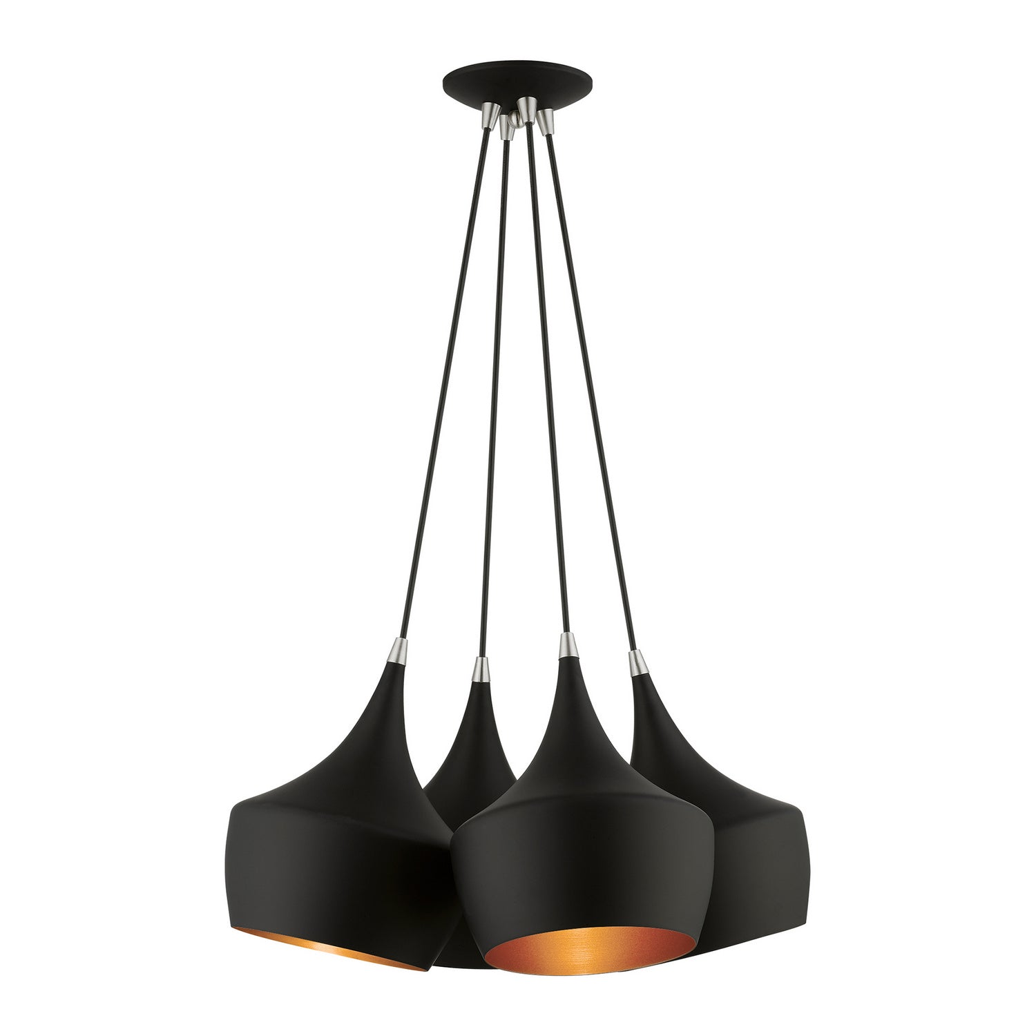 Livex Lighting - 41084-04 - Four Light Pendant - Waldorf - Black