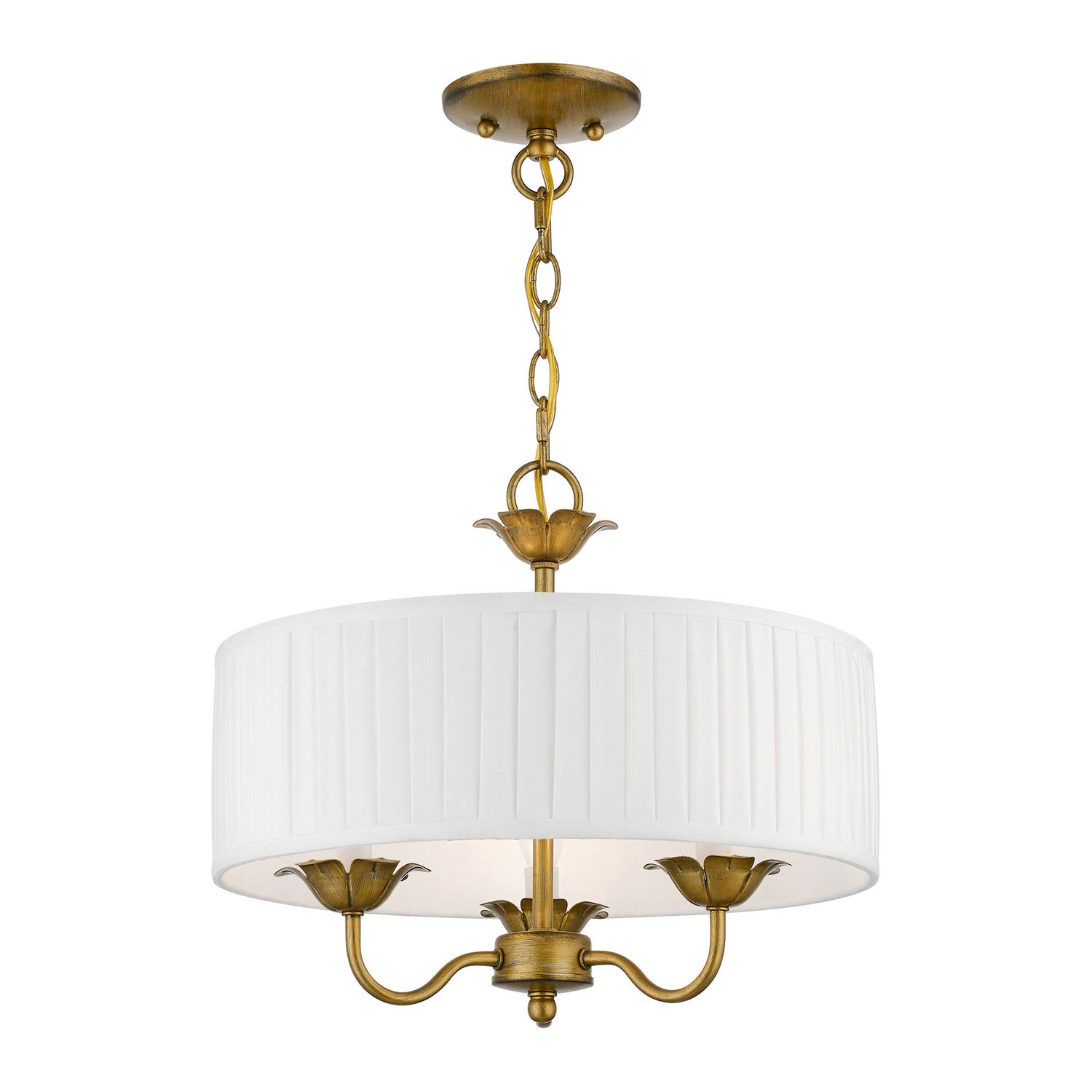 Livex Lighting - 41773-48 - Three Light Pendant - Edinburgh - Antique Gold Leaf