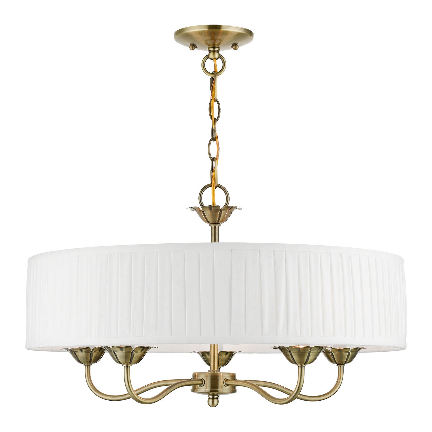 Livex Lighting - 41775-01 - Five Light Pendant - Edinburgh - Antique Brass