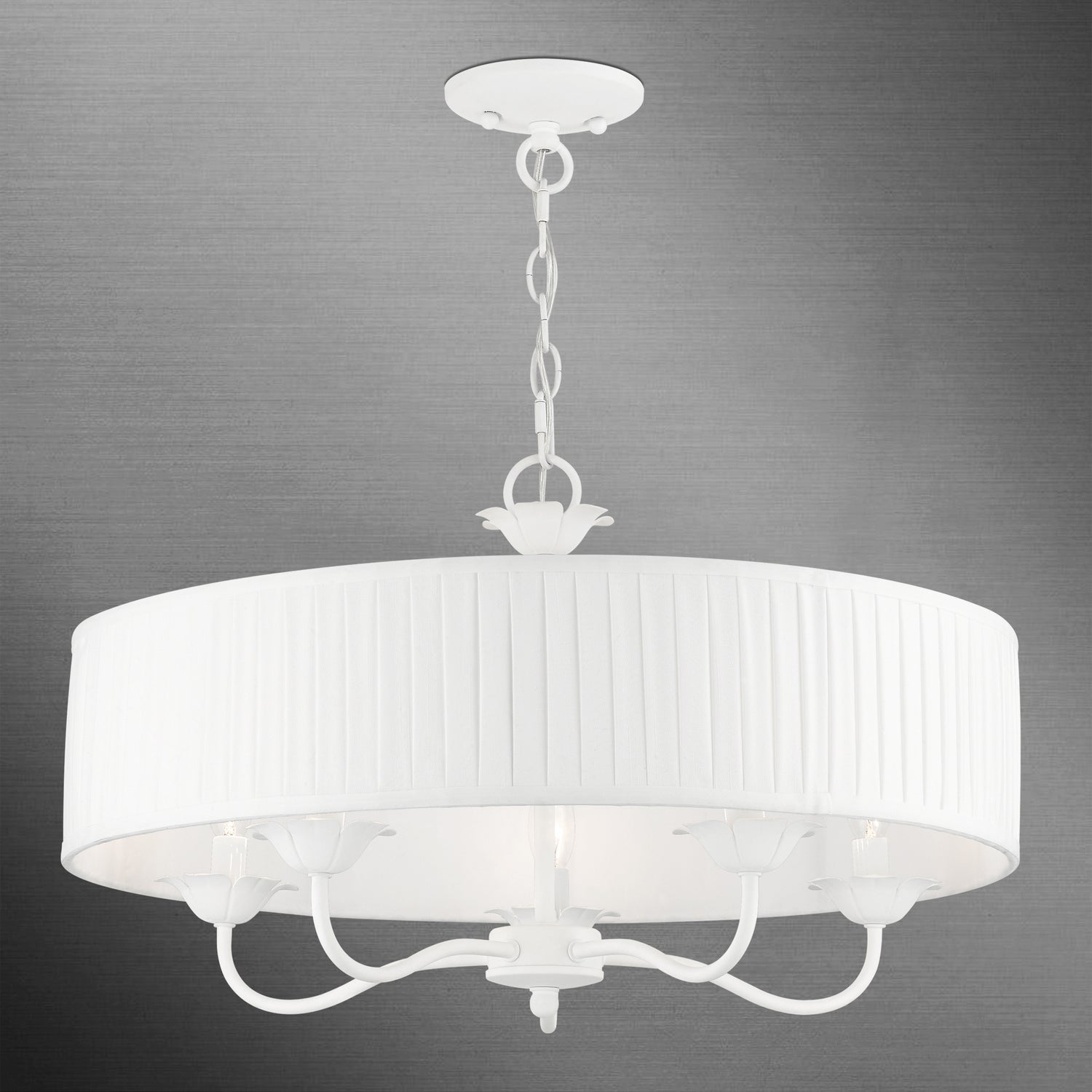 Livex Lighting - 41775-03 - Five Light Pendant - Edinburgh - White