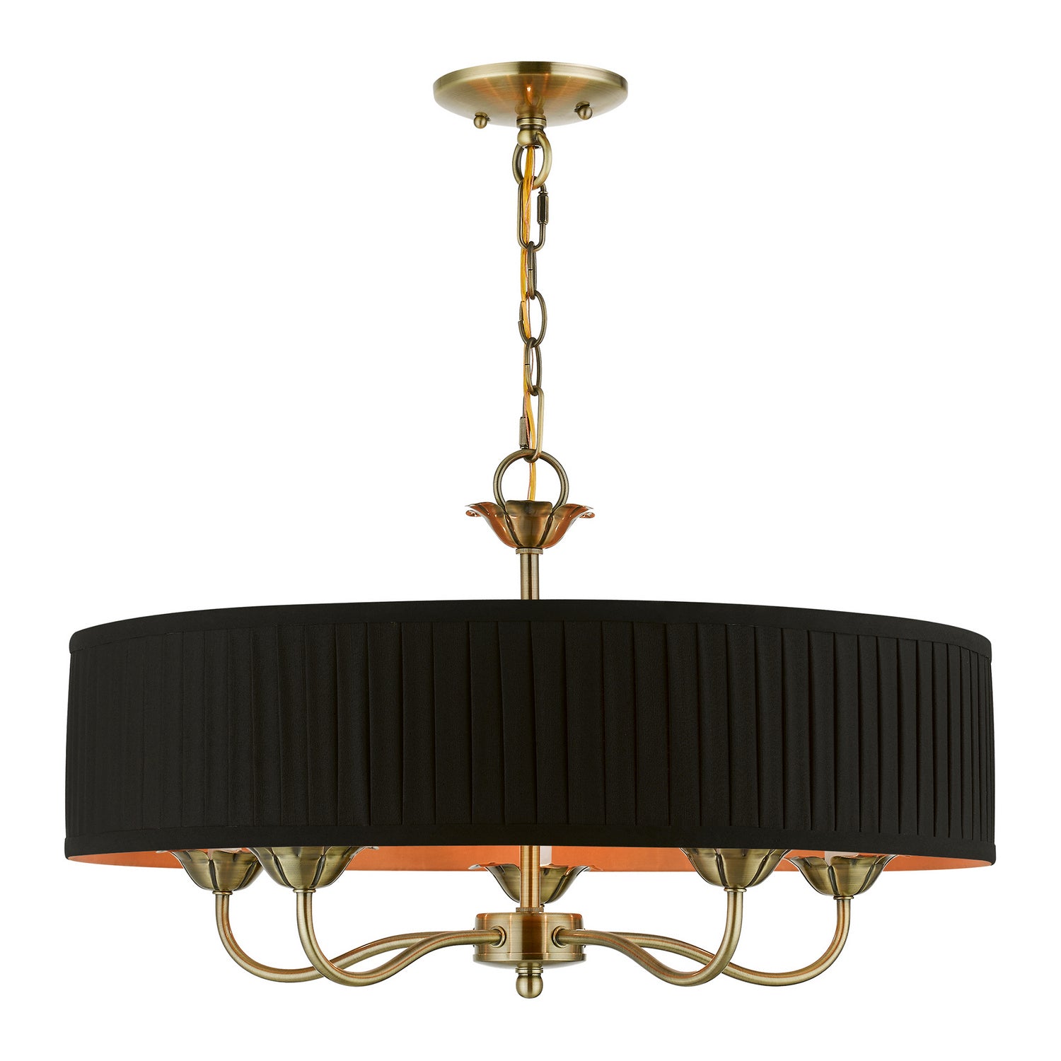 Livex Lighting - 41865-01 - Five Light Pendant - Harrington - Antique Brass