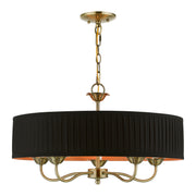 Livex Lighting - 41865-01 - Five Light Pendant - Harrington - Antique Brass