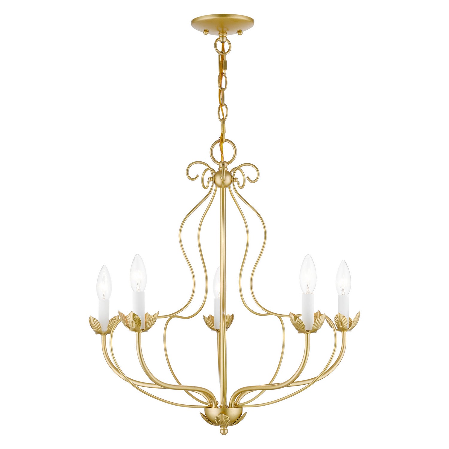 Livex Lighting - 42905-33 - Five Light Chandelier - Katarina - Soft Gold