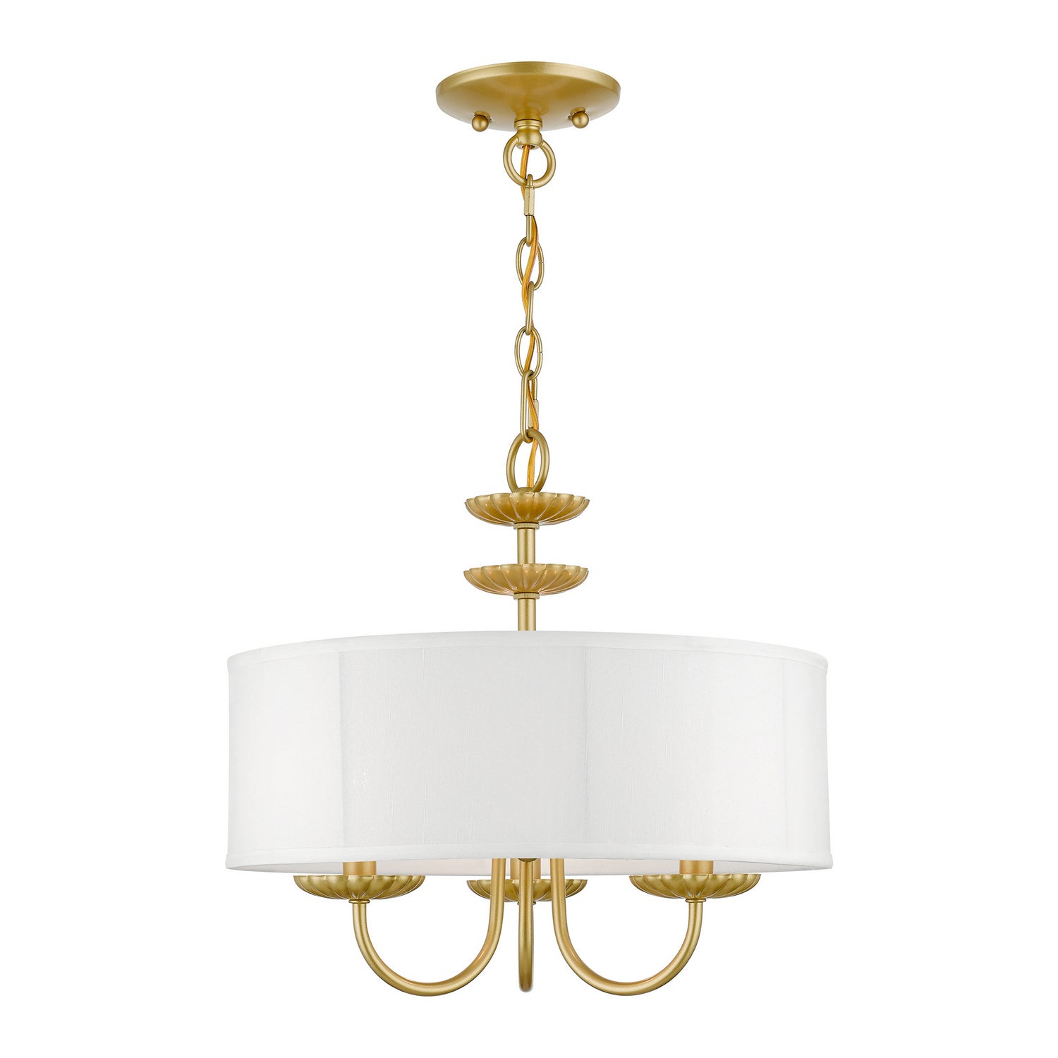 Livex Lighting - 42983-33 - Three Light Pendant - Brookdale - Soft Gold