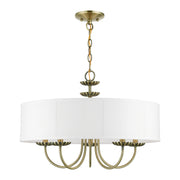 Livex Lighting - 42985-01 - Five Light Pendant - Brookdale - Antique Brass