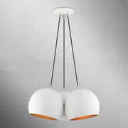 Livex Lighting - 43393-03 - Three Light Pendant - Piedmont - White w/ Brushed Nickels