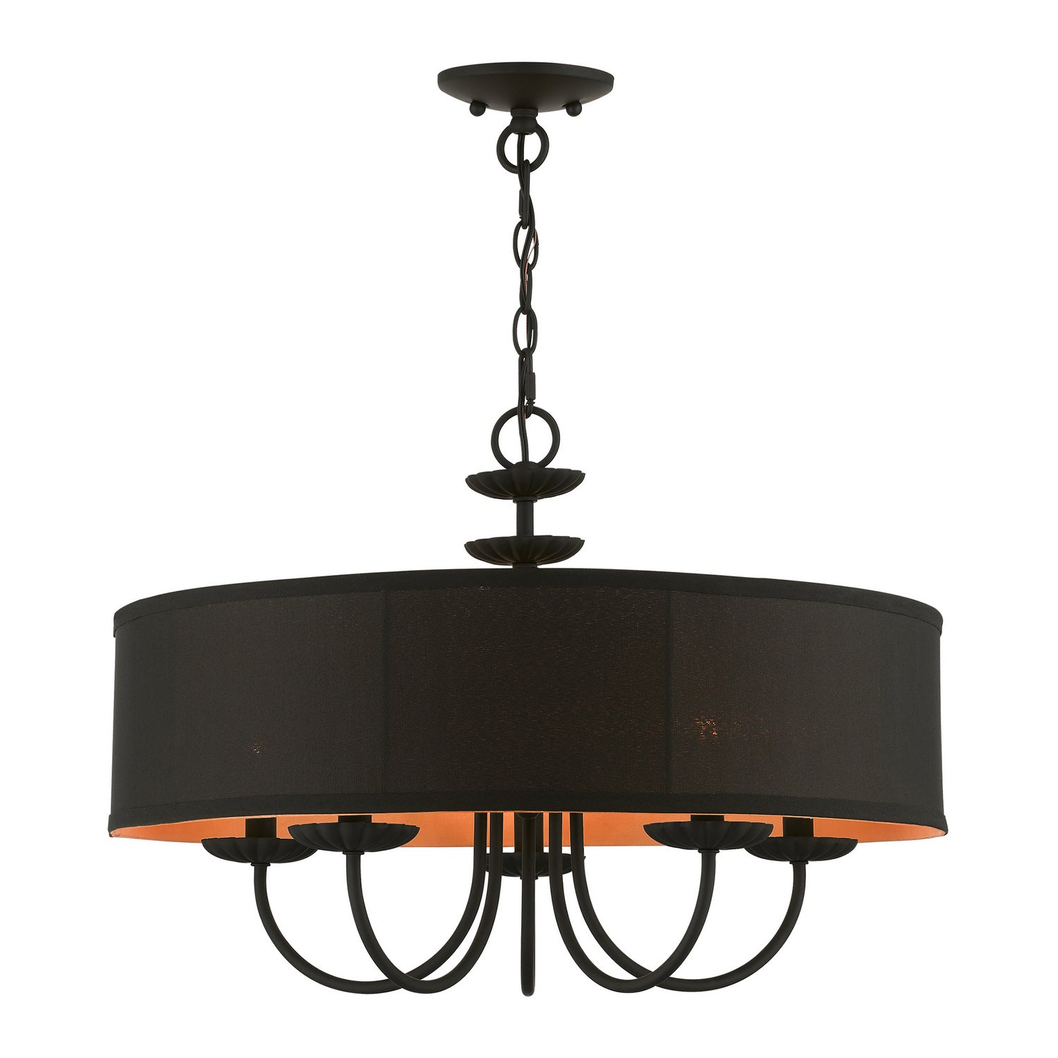 Livex Lighting - 45125-04 - Five Light Pendant - Winchester - Black