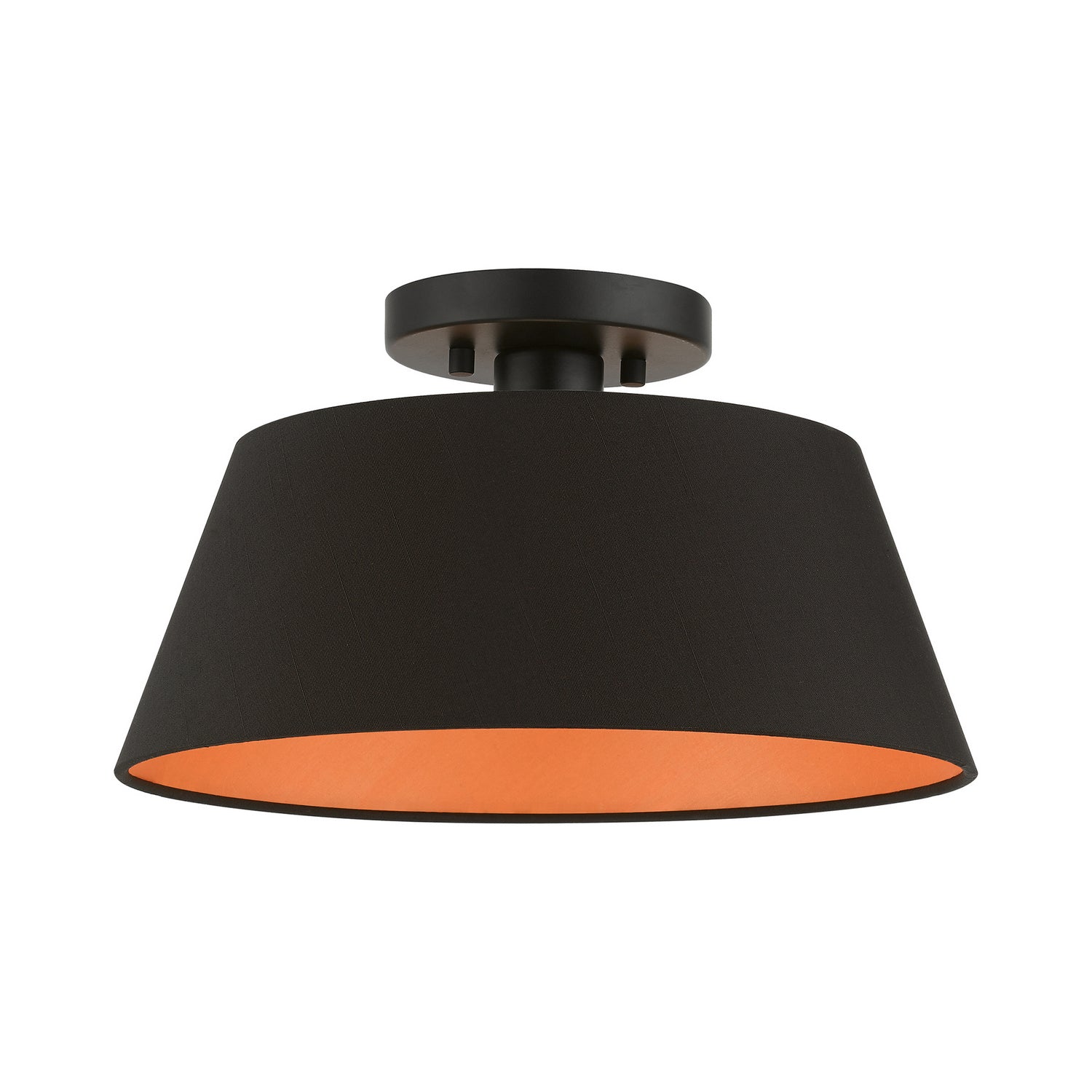 Livex Lighting - 51357-04 - One Light Semi-Flush Mount - Palma - Black