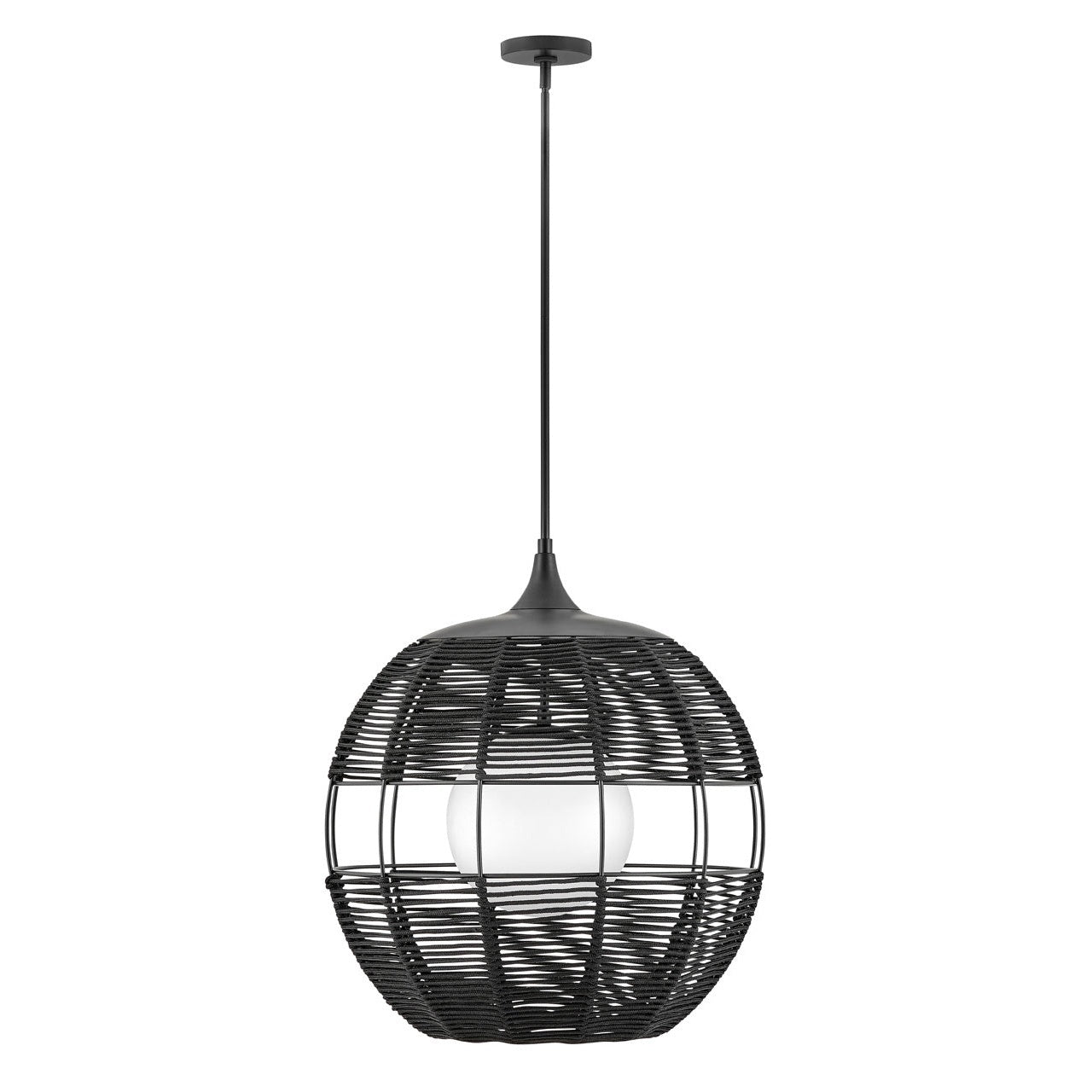 Hinkley - 19675BK - LED Hanging Lantern - Maddox - Black