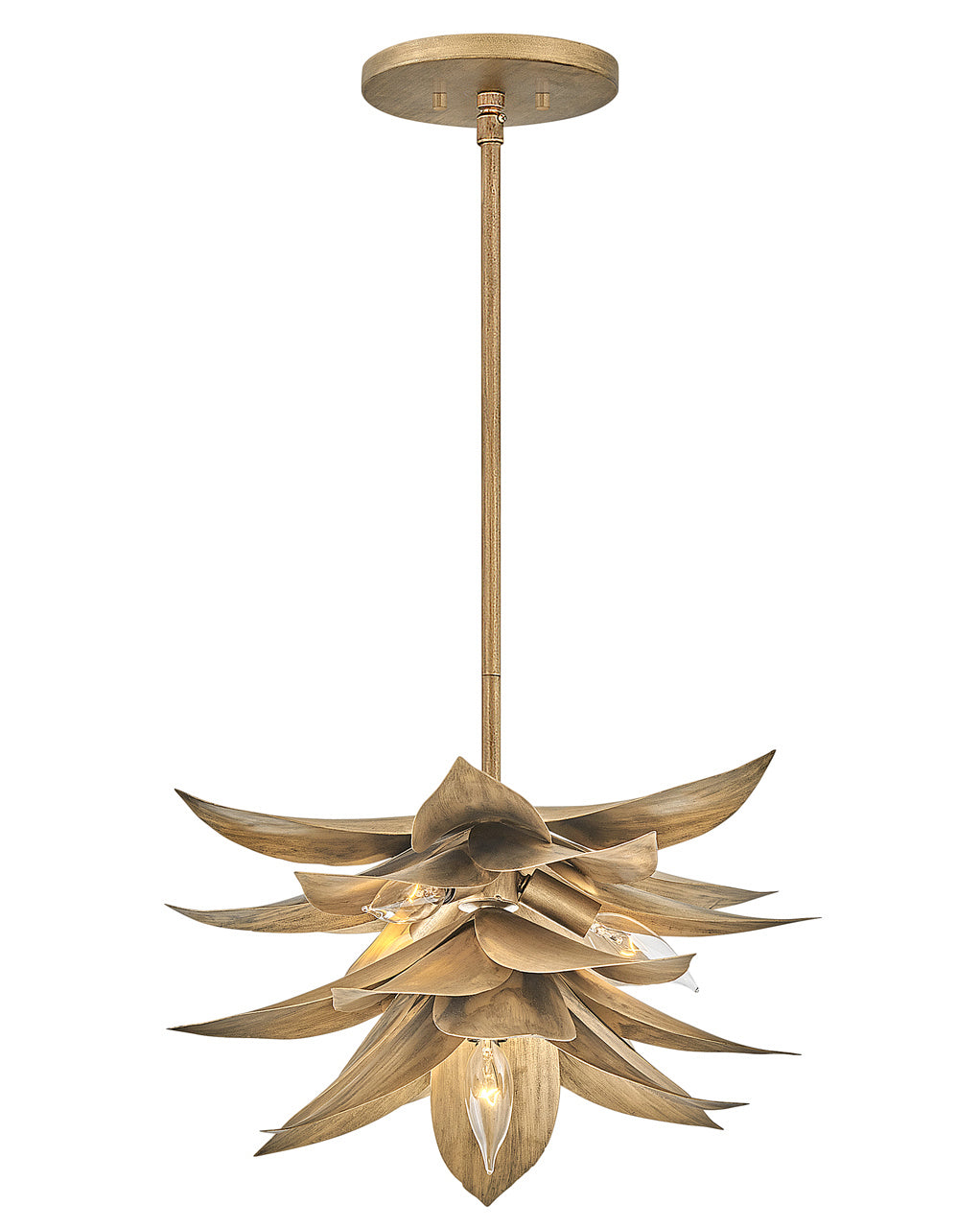 Fredrick Ramond - FR30811BNG - LED Pendant - Agave - Burnished Gold
