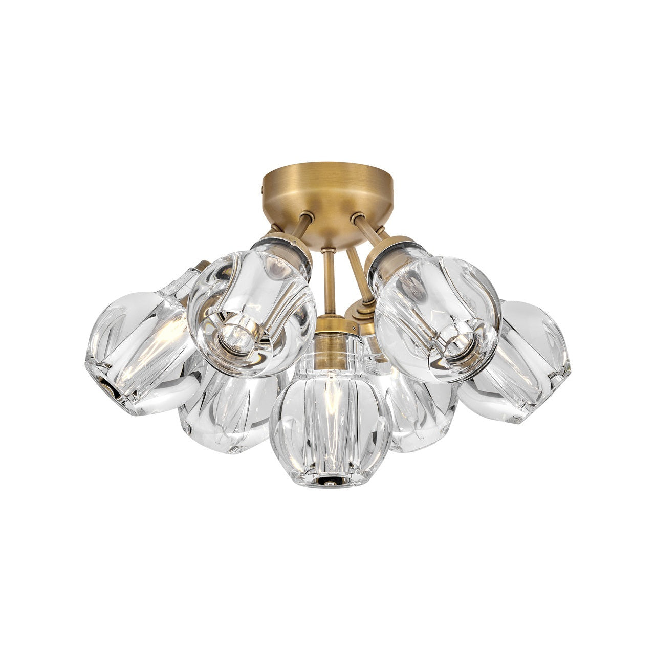 Fredrick Ramond - FR46951HBR - LED Semi-Flush Mount - Elise - Heritage Brass