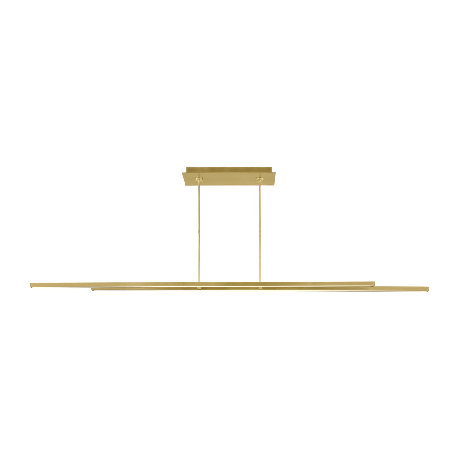Visual Comfort Modern - 700LSSTG284NB-LED927 - LED Linear Suspension - Stagger - Natural Brass