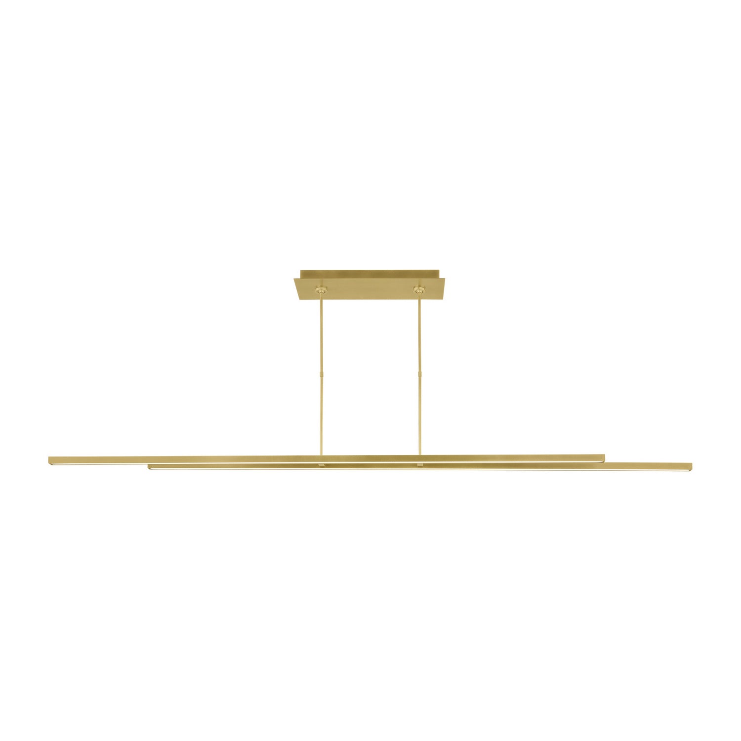 Visual Comfort Modern - 700LSSTG284NB-LED927-277 - LED Linear Suspension - Stagger - Natural Brass