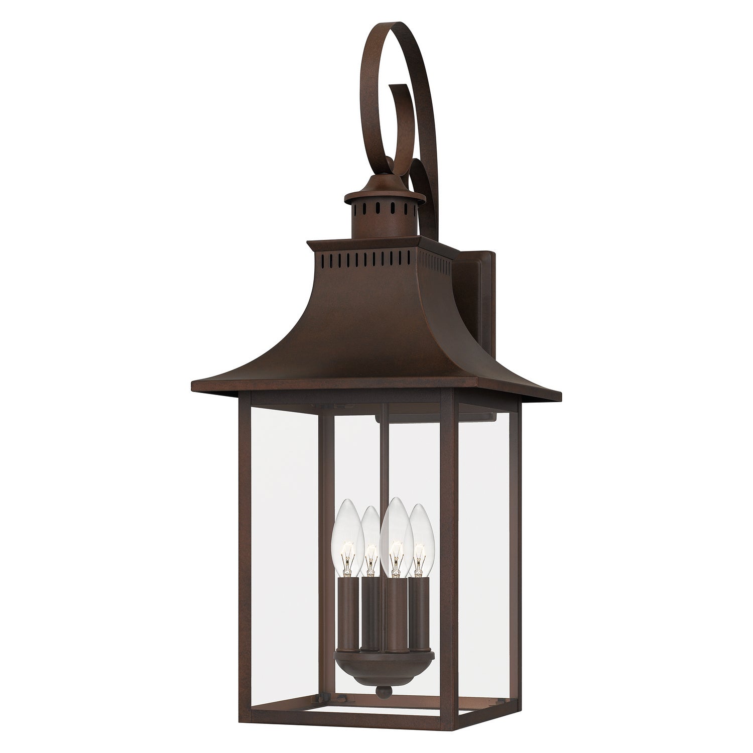 Quoizel - CCR8412CU - Four Light Outdoor Wall Lantern - Chancellor - Copper Bronze