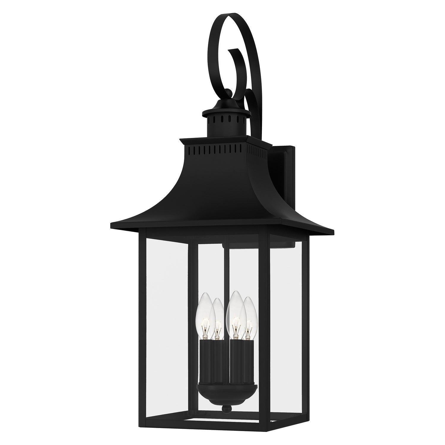 Quoizel - CCR8412K - Four Light Outdoor Wall Lantern - Chancellor - Mystic Black