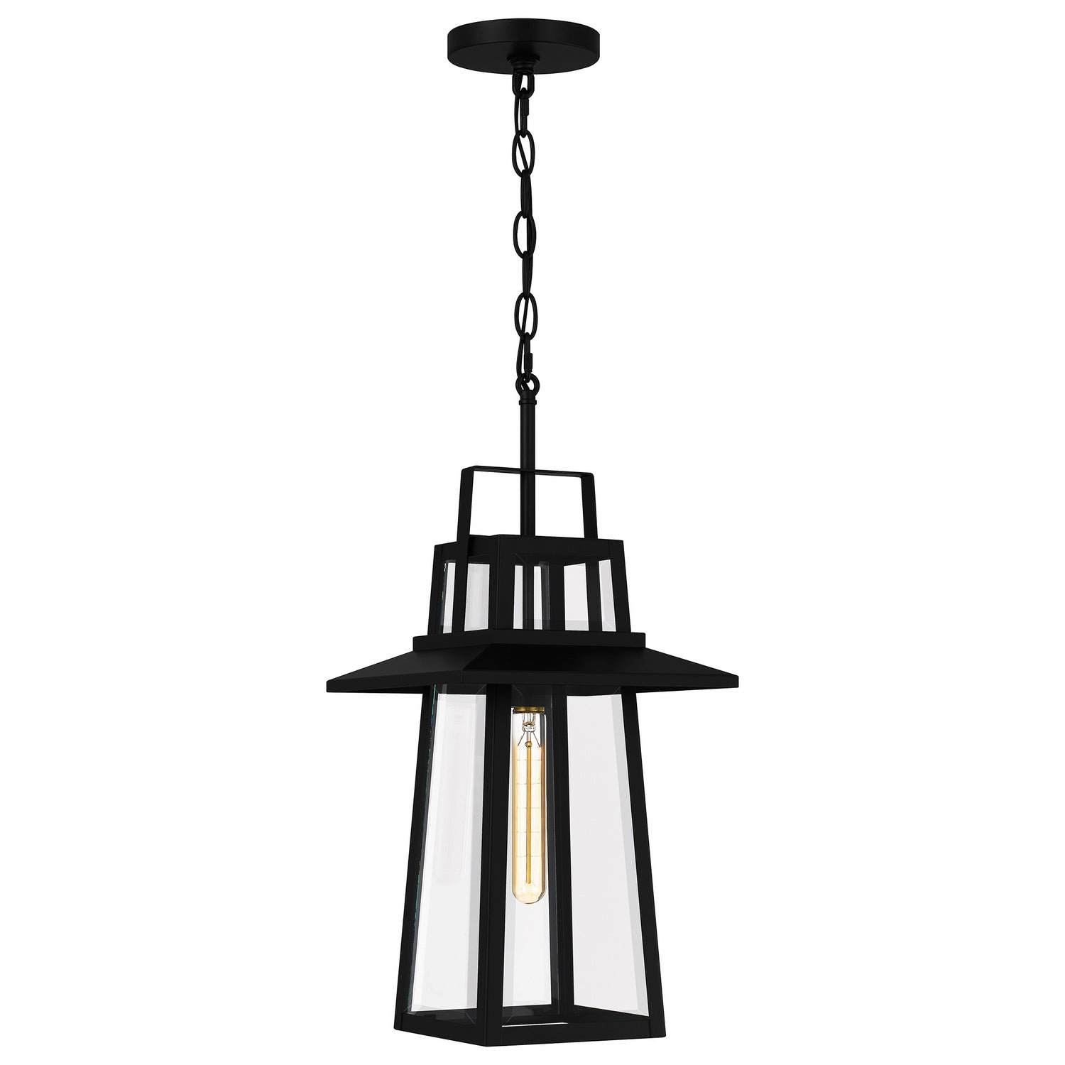 Quoizel - DEV1910MBK - One Light Outdoor Hanging Lantern - Devonport - Matte Black