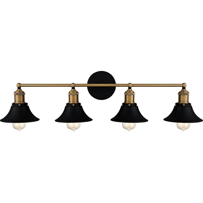 Quoizel - TRF8633MBK - Four Light Bath - Trafalgar - Matte Black