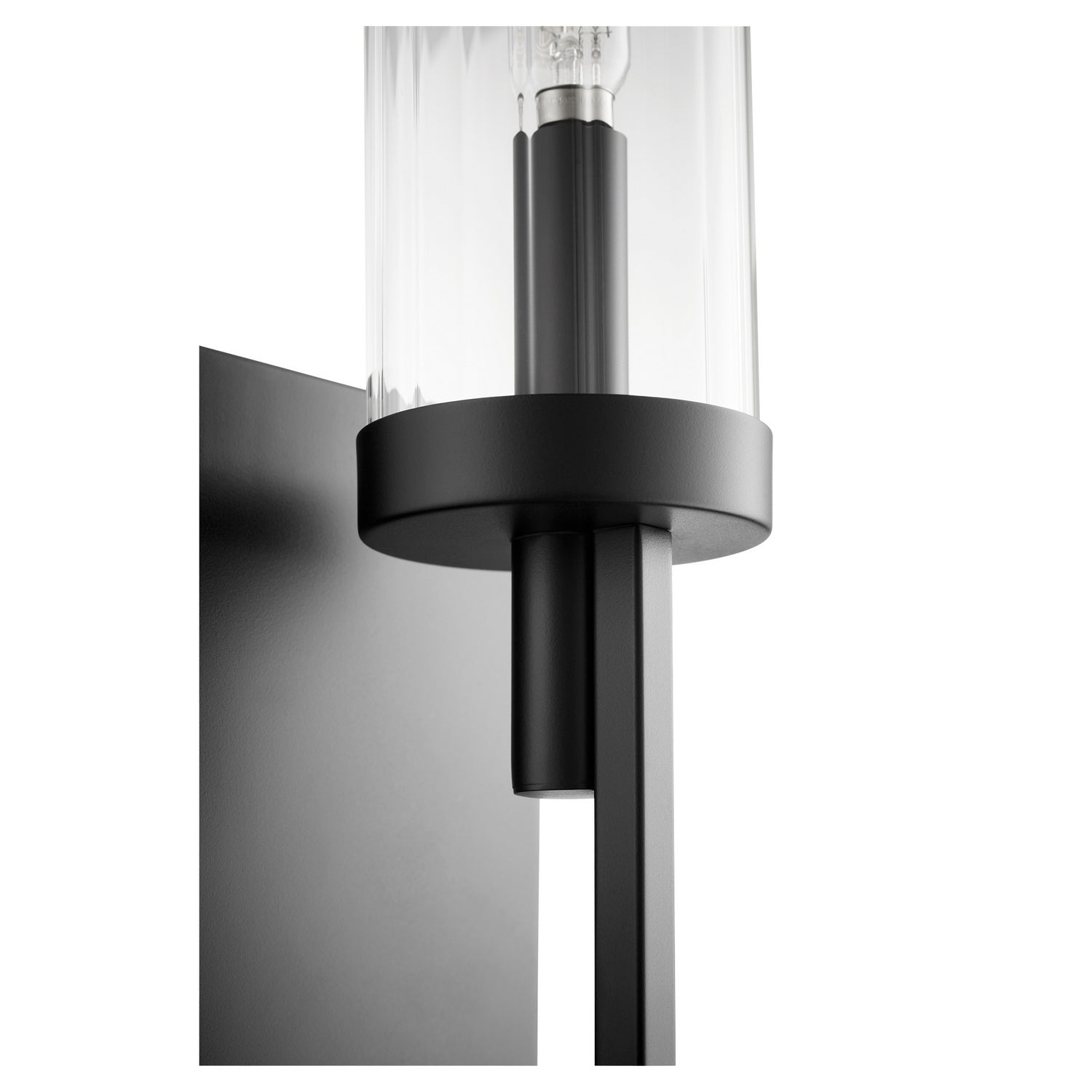 Quorum - 501-1-69 - One Light Wall Mount - Ladin - Textured Black w/ Clear Fluted Glass