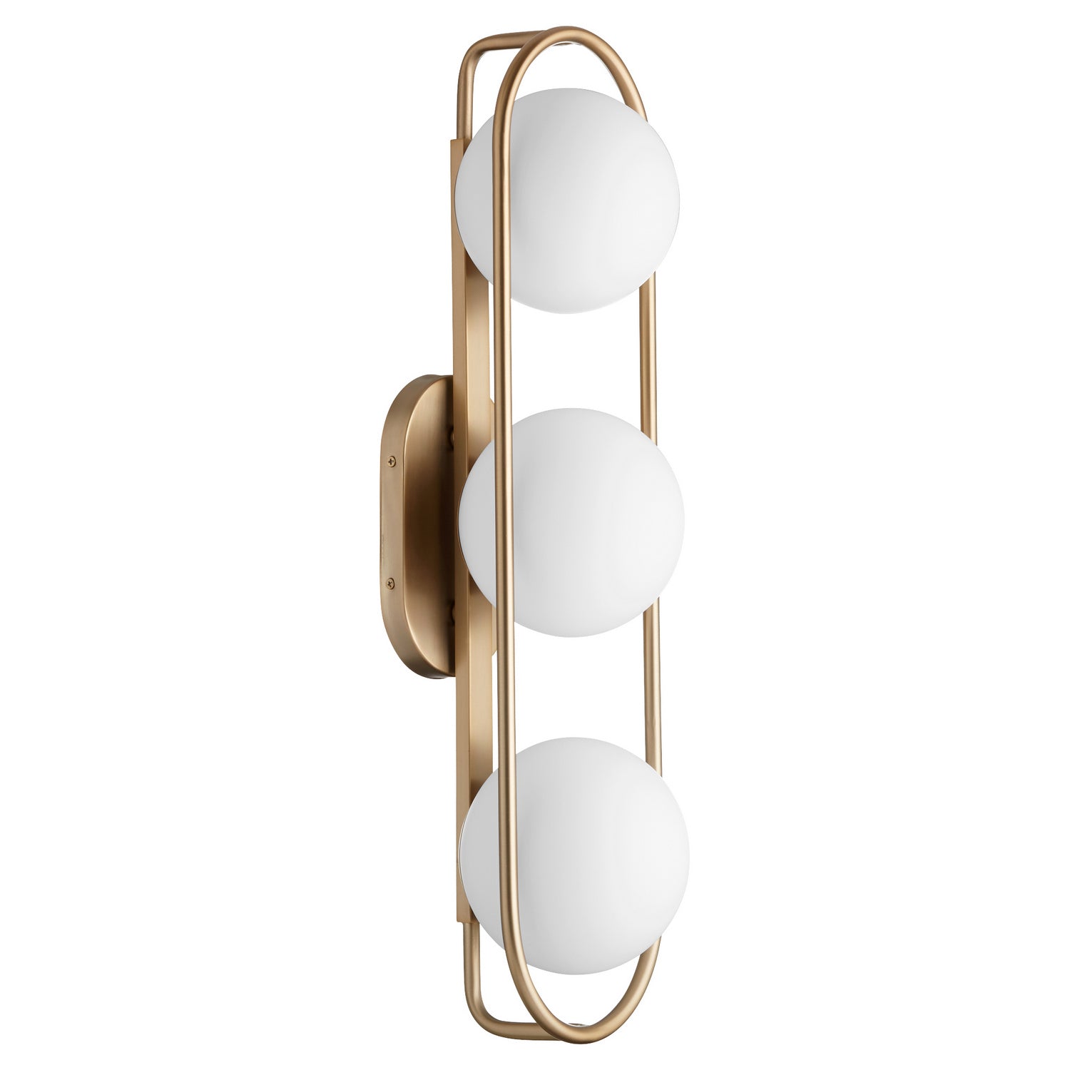 Quorum - 5137-3-80 - Three Light Vanity - Belmont - Aged Brass