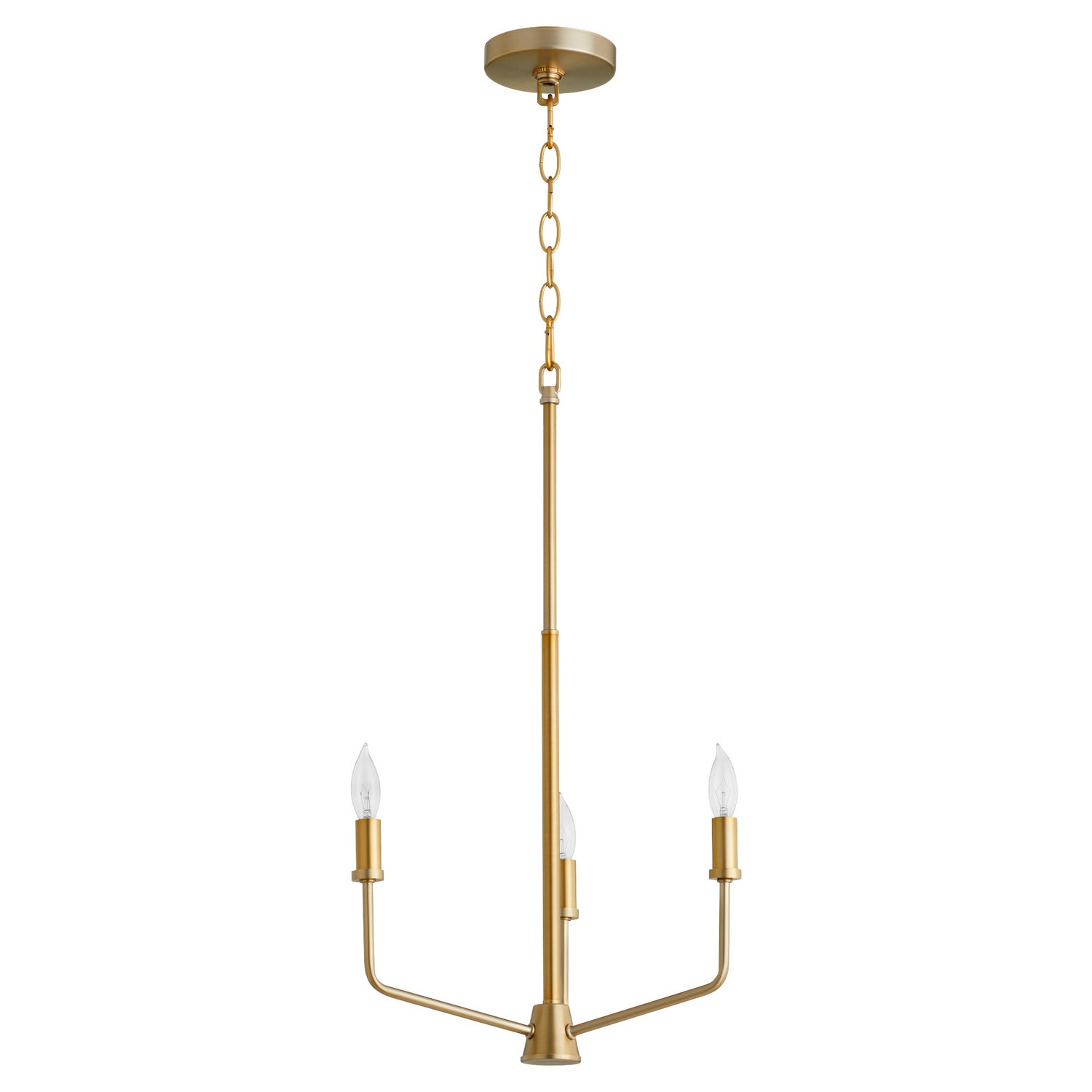 Quorum - 657-3-80 - Three Light Chandelier - Harmony - Aged Brass