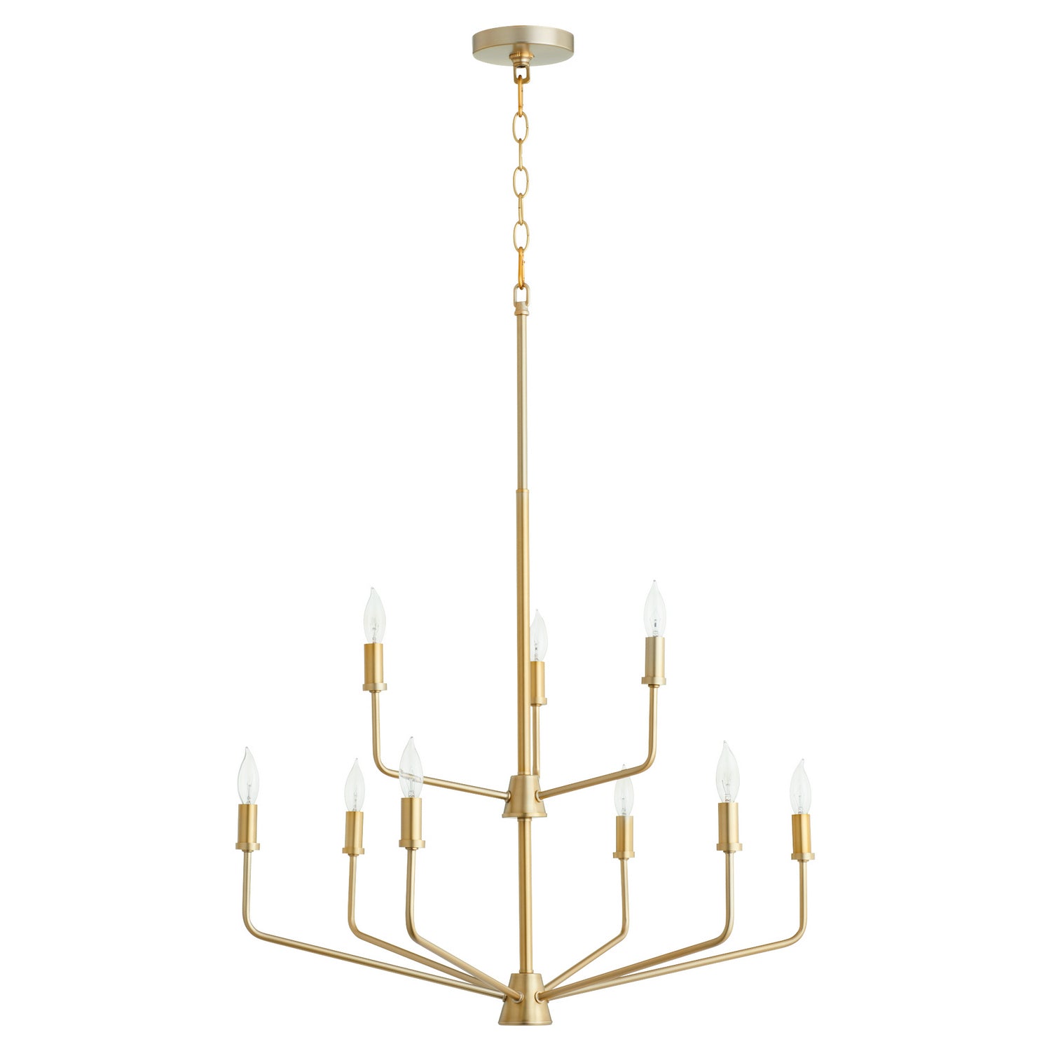 Quorum - 657-9-80 - Nine Light Chandelier - Harmony - Aged Brass