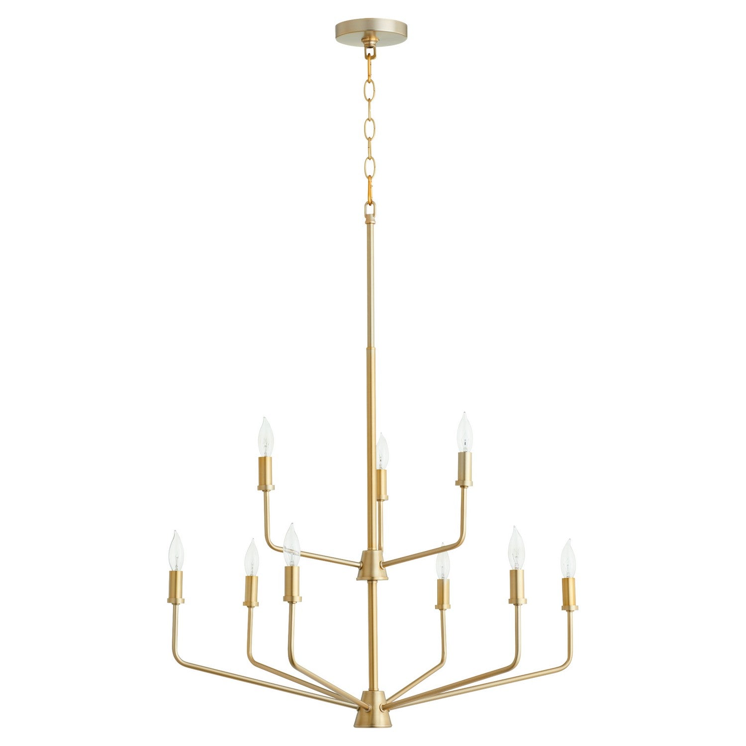 Quorum - 657-9-80 - Nine Light Chandelier - Harmony - Aged Brass