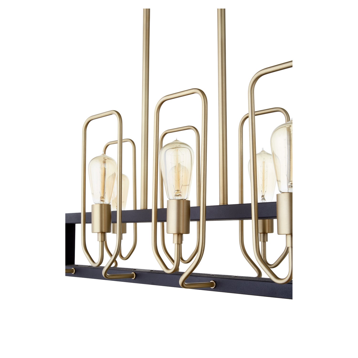 Quorum - 66-8-6980 - Eight Light Chandelier - Howe - Textured Black w/ Aged Brass