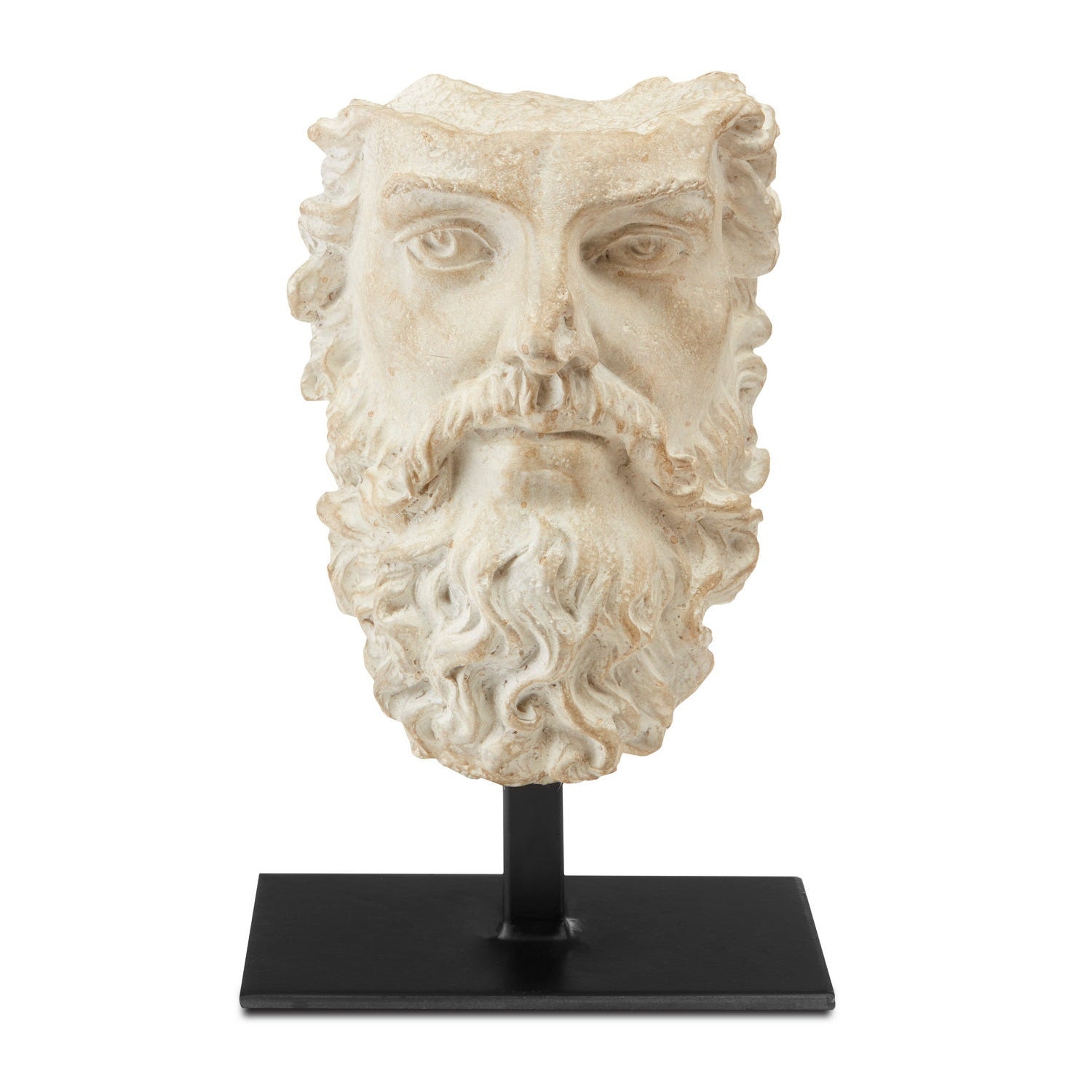 Currey and Company - 1200-0444 - Head of Zeus - Head of Zeus - Aged Beige/Black