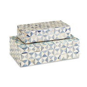 Currey and Company - 1200-0453 - Box Set of 2 - Sky Blue Collection - Blue/White