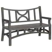 Currey and Company - 2000-0011 - Bench - Dark Gray/Faux Bois