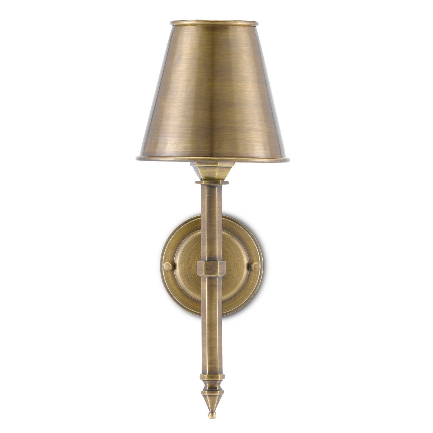 Currey and Company - 5000-0174 - One Light Wall Sconce - Wollaton Brass Wall Sconce - Light Moroccan Antique Brass