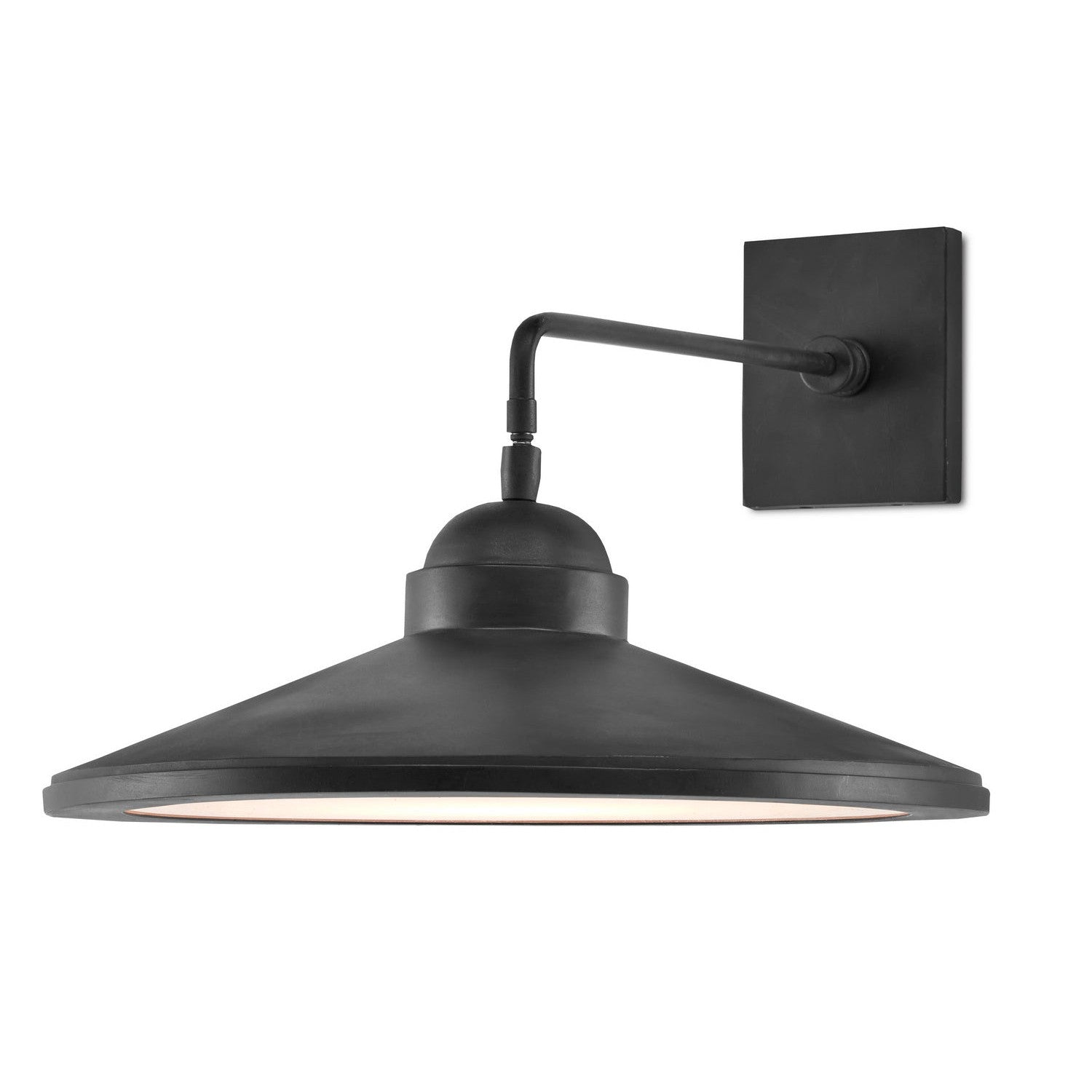 Currey and Company - 5000-0197 - One Light Wall Sconce - Ditchley Collection - Black Bronze/White