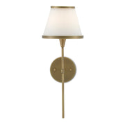 Currey and Company - 5800-0001 - One Light Wall Sconce - Brimsley Collection - Antique Brass/Opaque Glass