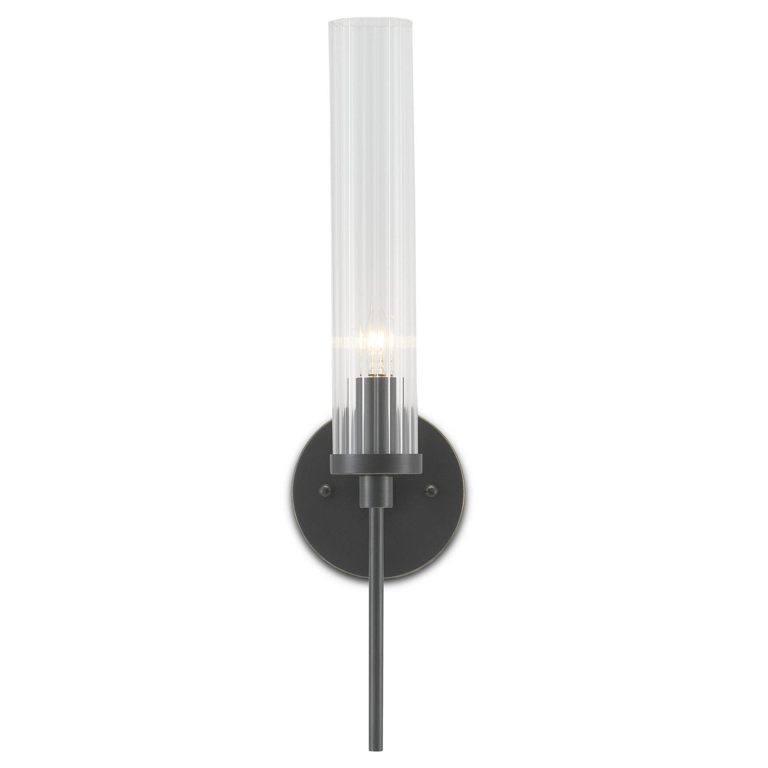 Currey and Company - 5800-0006 - One Light Wall Sconce - Bellings Collection - Oil Rubbed Bronze/Clear
